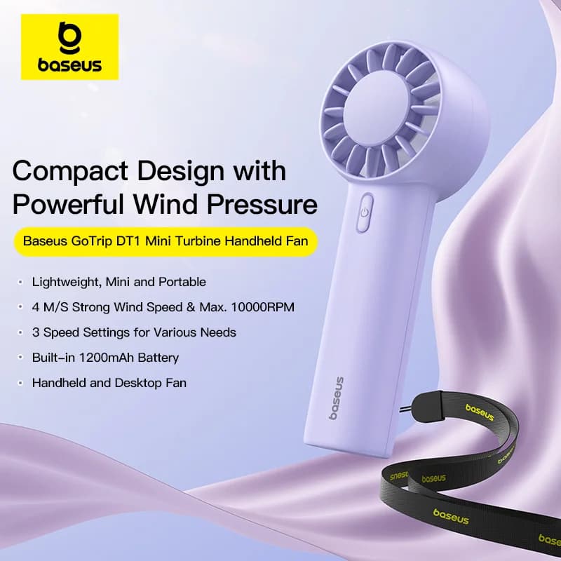 Mini wiederaufladbarer Handventilator 1200mAh 3 Stufen